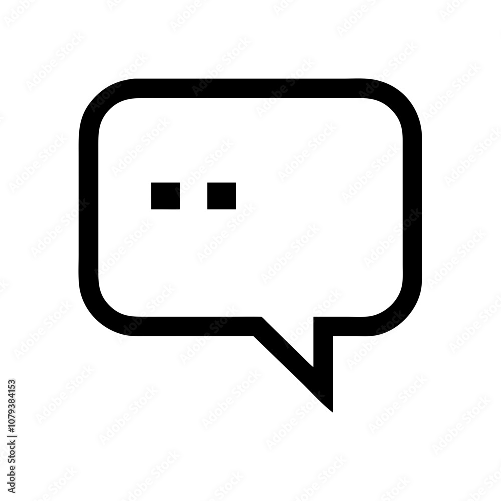 A simple vector icon representing a speech bubble, commonly used to symbolize communication, conversation, or messaging in digital design applications and social media platforms A simple vector icon representing a speech bubble, commonly used to symbolize communication, conversation, or messaging in digital design applications and social media platforms