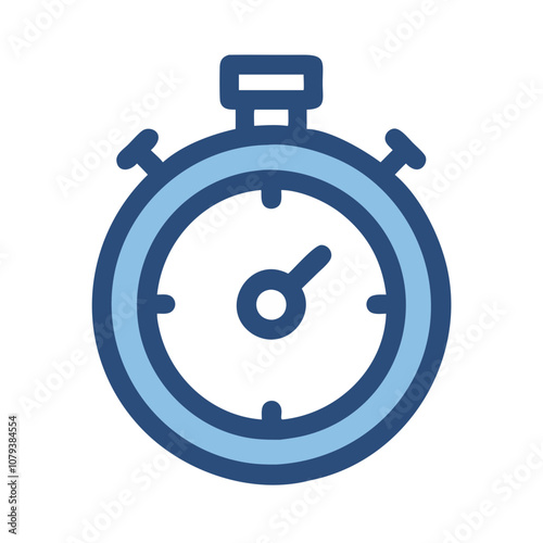 Free Download Simple blue vector icon of a stopwatch illustrating time measurement useful for various applications in sports, events, and productivity tracking - GFXLoad
