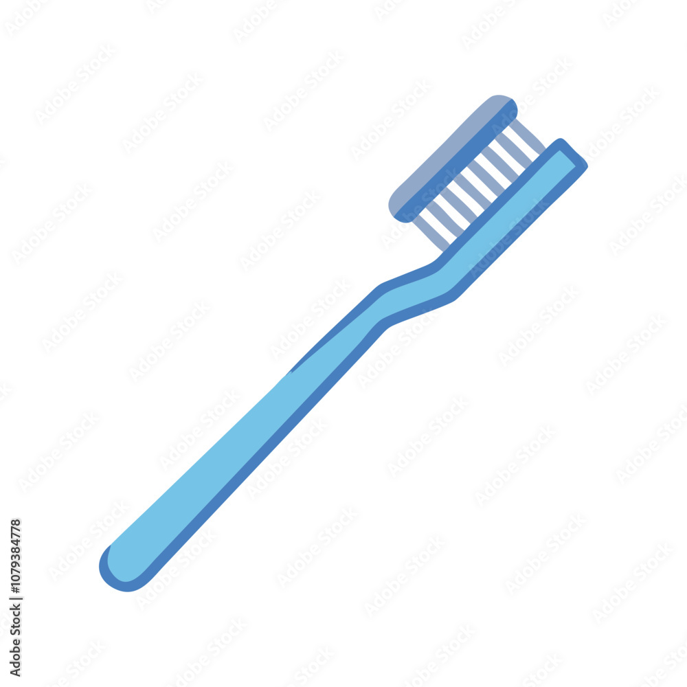 A simple blue vector icon of a toothbrush showcasing its bristles and handle design, representing daily oral hygiene for maintaining healthy teeth and gums A simple blue vector icon of a toothbrush showcasing its bristles and handle design, representing daily oral hygiene for maintaining healthy teeth and gums