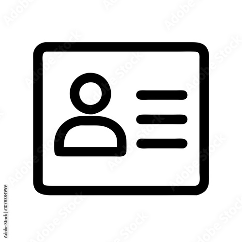 Vector icon depicting a user profile design, suitable for representing user accounts or personal identification in digital applications and web interfaces