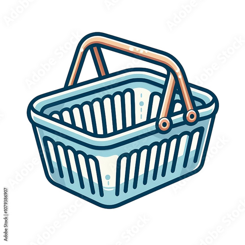 basket shopping vector  isolated on white background