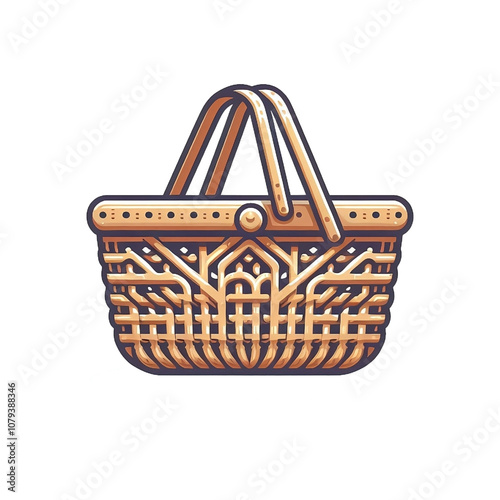 basket shopping vector  isolated on white background