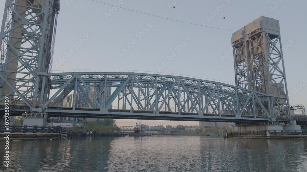 Aerial view of the Metro North crossing the Harlem River Aerial view of the Metro North crossing the Harlem River