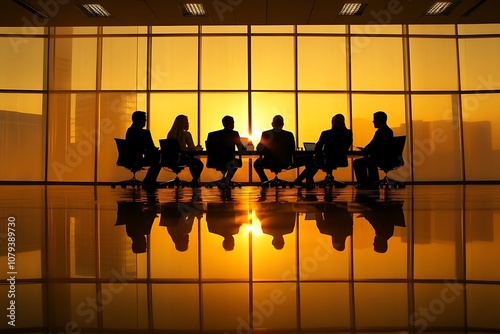 Business professionals collaborating in a conference room