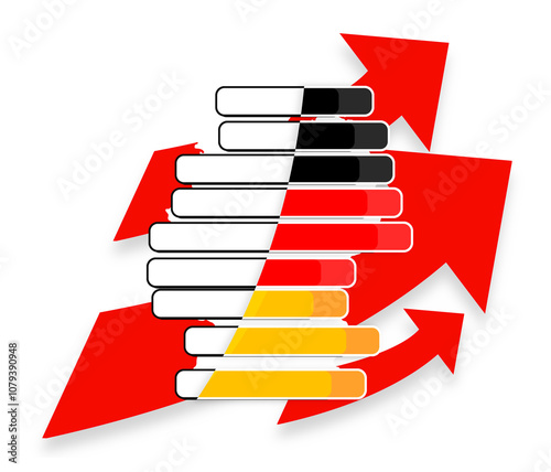 red arrows upwards trend or...