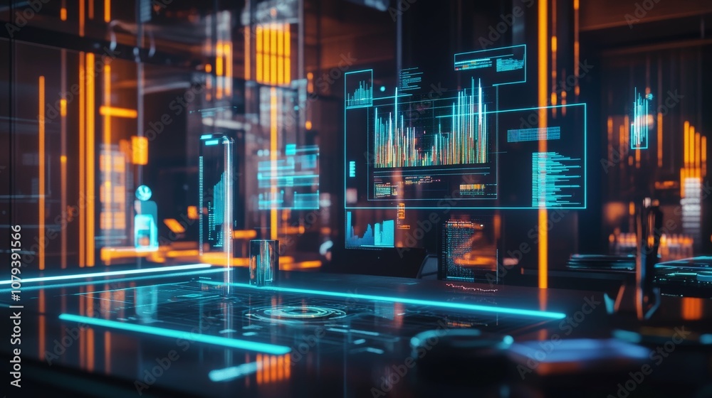 Fototapeta premium Futuristic Tech Interface Design