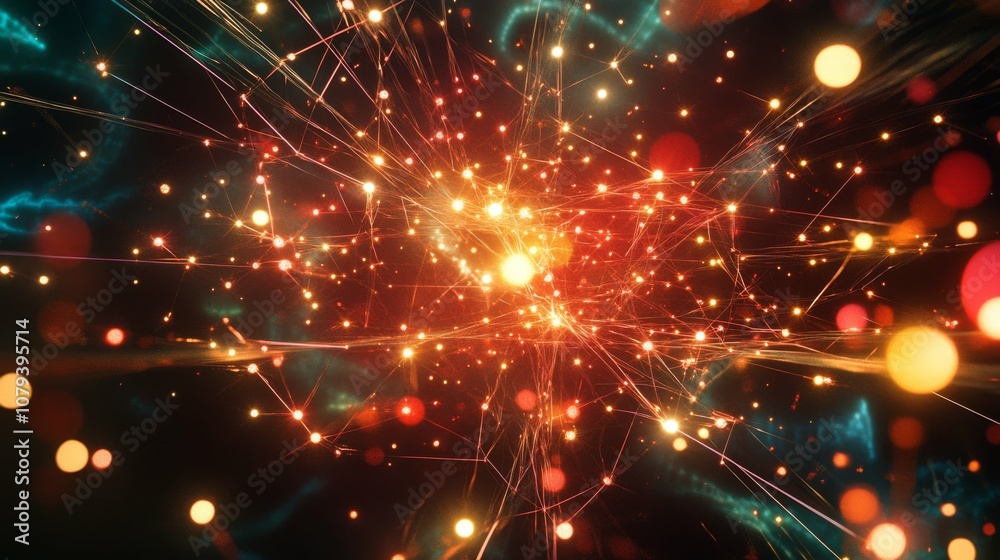 Fototapeta premium Abstract Network of Glowing Connections
