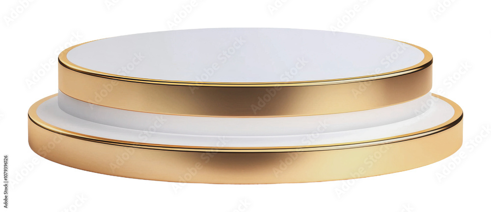 PNG Stylish podium with gold accents for displays PNG Stylish podium with gold accents for displays