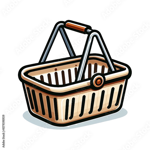 basket shopping vector  isolated on white background