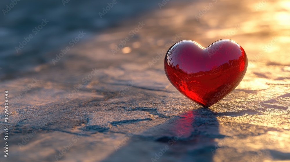 Valentine s Day background featuring a single red heart perfect for a romantic greeting card Valentine s Day background featuring a single red heart perfect for a romantic greeting card