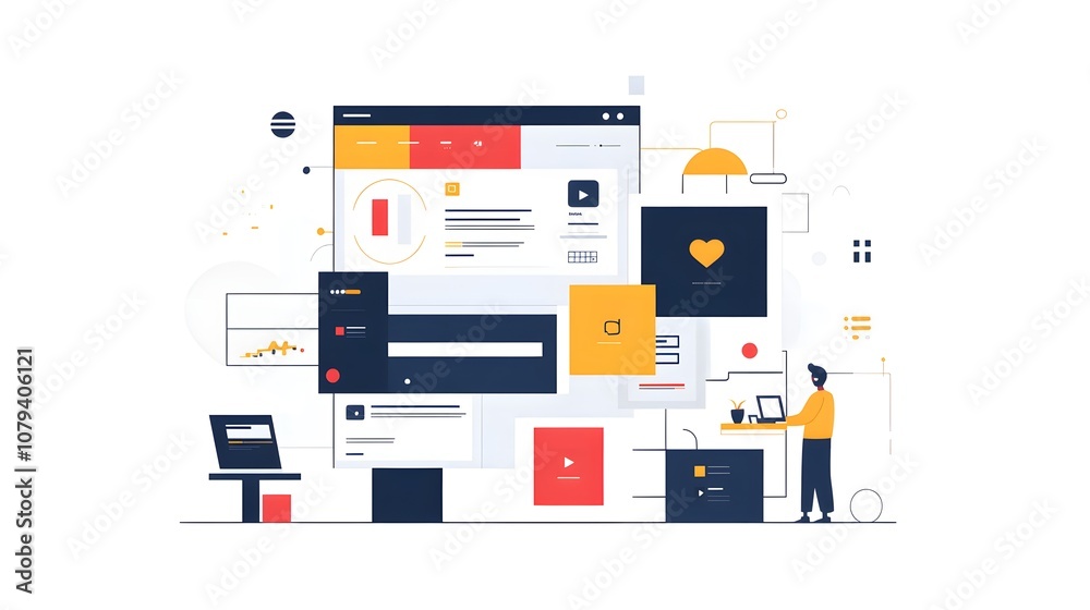 A clean, organized website layout for a tech startup, featuring cutting-edge graphics, intuitive navigation, and modern font choices to enhance user experience. A clean, organized website layout for a tech startup, featuring cutting-edge graphics, intuitive navigation, and modern font choices to enhance user experience.