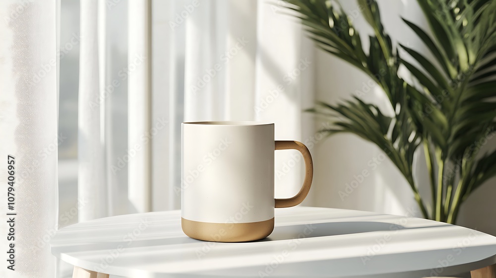 Realistic Mug Mockup with Customizable Design and Cozy Style Realistic Mug Mockup with Customizable Design and Cozy Style