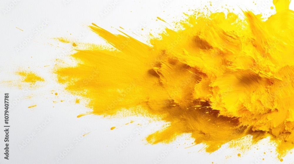 Yellow abstract watercolor splash texture illustration on paper showcasing creative aquarelle painting isolated on white background for design purposes hand drawn artwork Yellow abstract watercolor splash texture illustration on paper showcasing creative aquarelle painting isolated on white background for design purposes hand drawn artwork