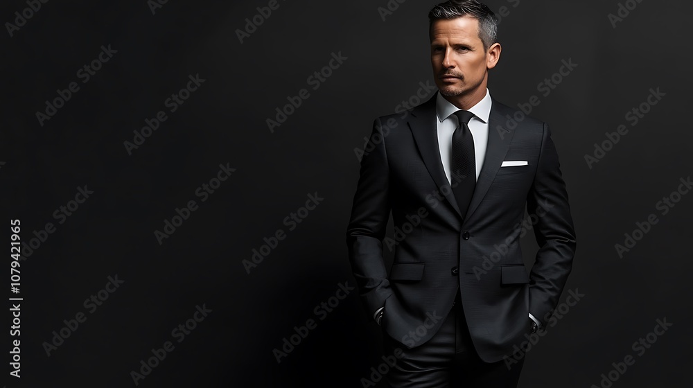 Businessman in a sharp suit, representing professionalism in the corporate environment. Businessman in a sharp suit, representing professionalism in the corporate environment.