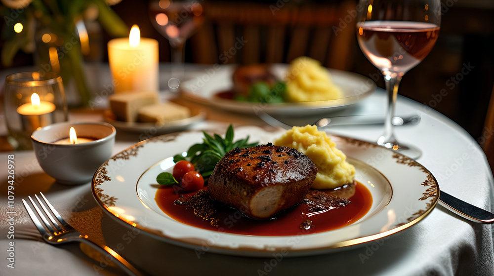 An Elegant French-Inspired Dining Experience Featuring Coq au Vin and Buttery Mashed Potatoes