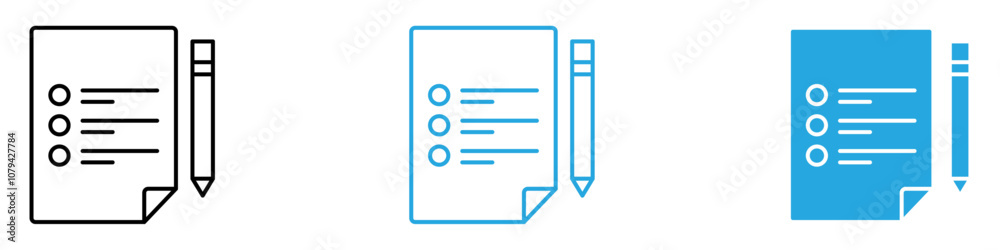 Test Icon Set Vector illustration in black Test Icon Set Vector illustration in black
