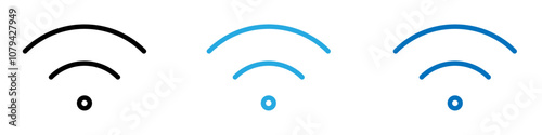 Wifi Icon Set Vector illustration in black