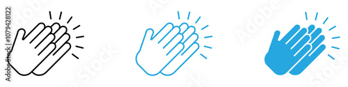 Clap Icon Set Vector illustration in black