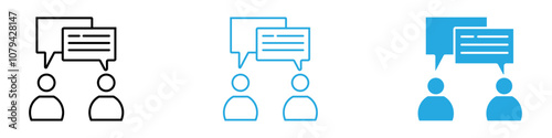 Communication Icon Set Vector illustration in black