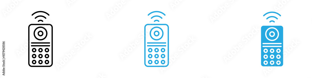 Interphone Icon Set Vector illustration in black Interphone Icon Set Vector illustration in black