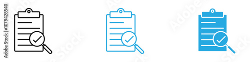 Inspection Icon Set Vector illustration in black