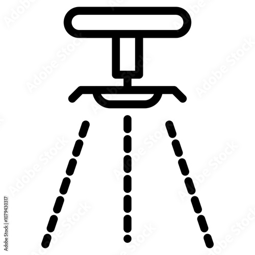 Minimalist Line Art Ceiling Fire Sprinkler Icon