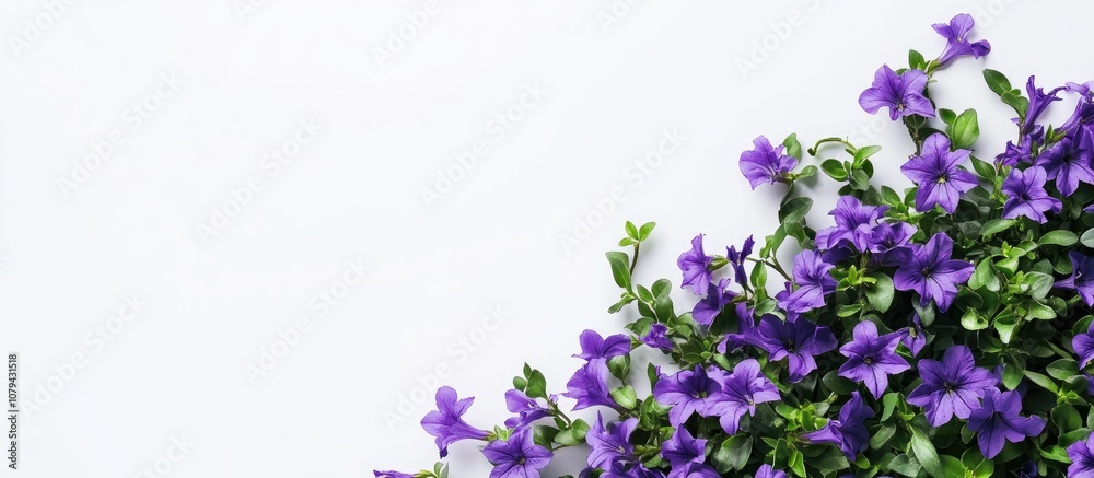 Potted Saintpaulia with vibrant purple flowers against a clean white background perfect for home decor Potted Saintpaulia with vibrant purple flowers against a clean white background perfect for home decor