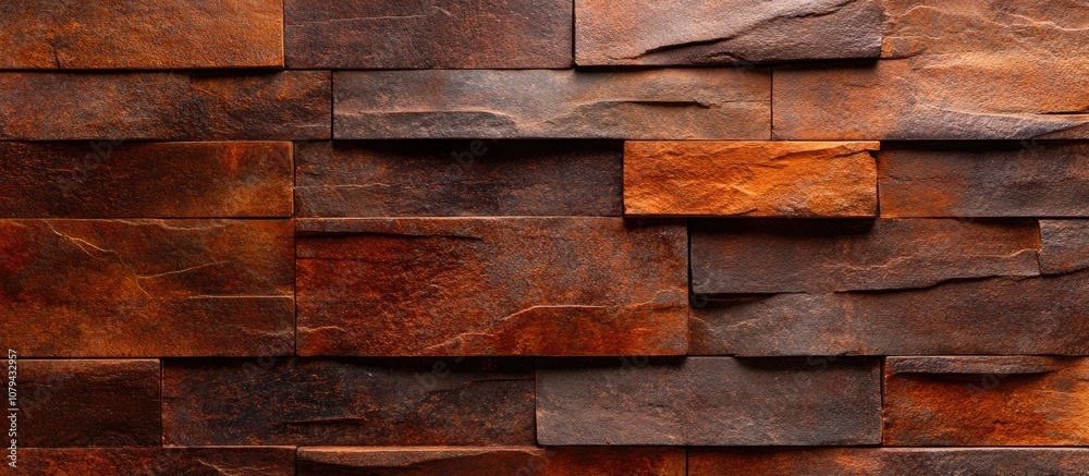 Rustic brown brick wall with weathered texture ideal for architectural photography Rustic brown brick wall with weathered texture ideal for architectural photography