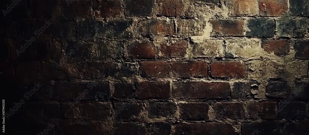 Rustic aged brick wall with weathered textures perfect for vintage themed decor and backgrounds Rustic aged brick wall with weathered textures perfect for vintage themed decor and backgrounds
