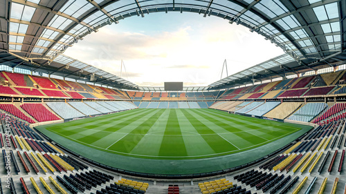 Backgrounds Soccer stadium.