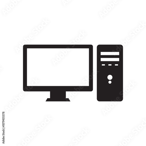 computer icon , pc icon vector