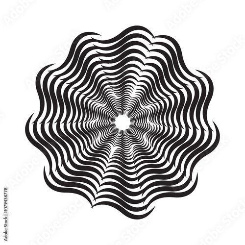 Monochrome Element Abstract Design