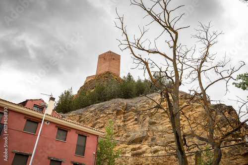 the medieval castle of Villel, province of Teruel, Aragon, Spain photo