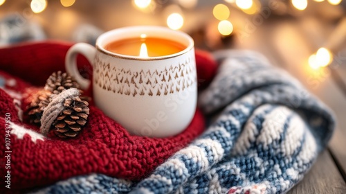 Wallpaper Mural Cozy Candlelight on a Winter's Eve, candle, winter Torontodigital.ca