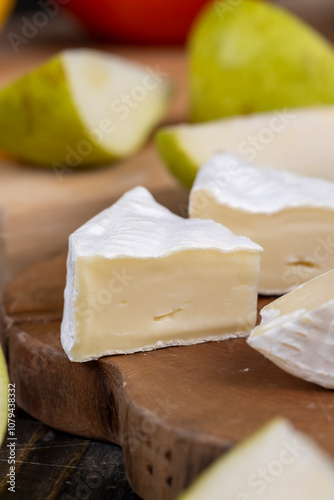 fresh cheese on a cutting board