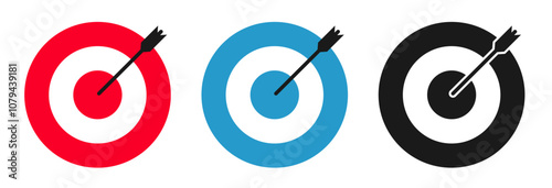 arrow target board, business target icon