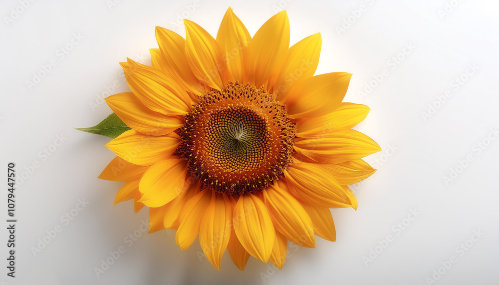 Obraz premium Fresh Sunflower flower isolated white