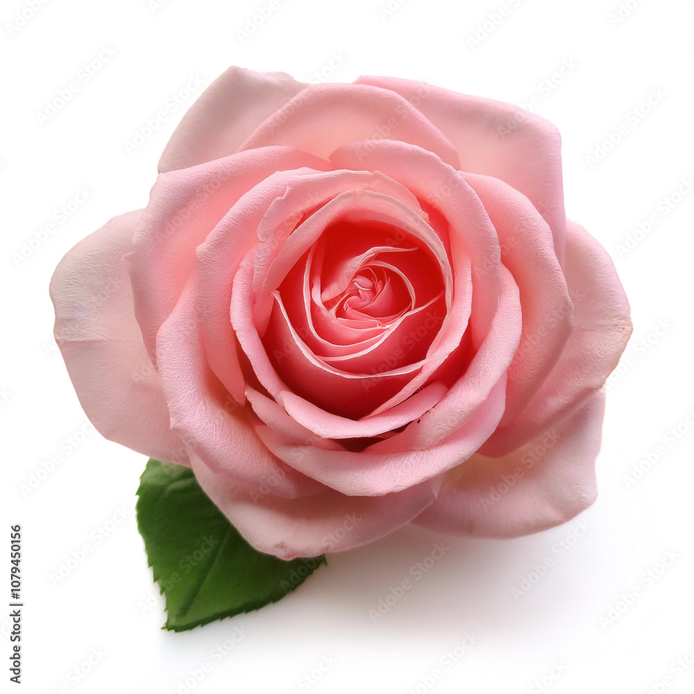 Fresh Rose flower isolated white