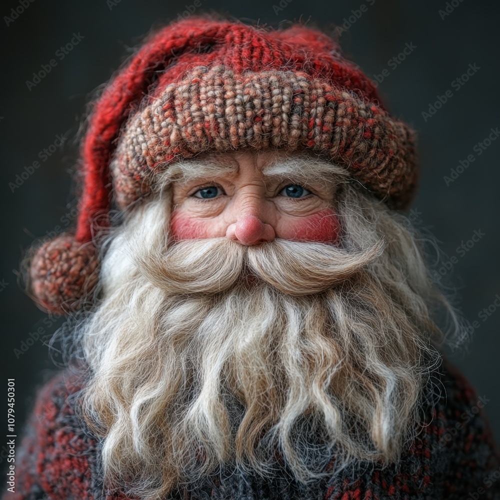 Charming handmade Santa in winter gear Charming handmade Santa in winter gear