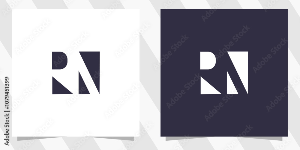 letter rn nr logo design vector letter rn nr logo design vector
