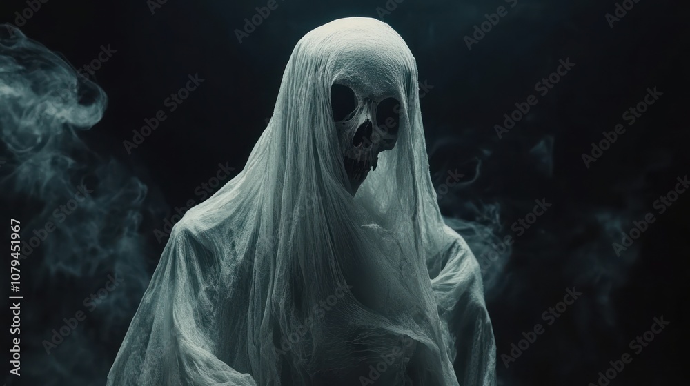 halloween ghost scary haunting floating specter eerie evil spooky skull supernatural phenomenon dark background horror theme dramatic lighting video. halloween ghost scary haunting floating specter eerie evil spooky skull supernatural phenomenon dark background horror theme dramatic lighting video.