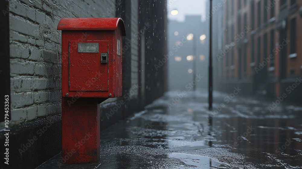 A Pop of Red: The Timeless Symbol of Communication in a Grey City A Pop of Red: The Timeless Symbol of Communication in a Grey City