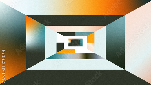 Minimalistic  Retro Geometric Abstract background