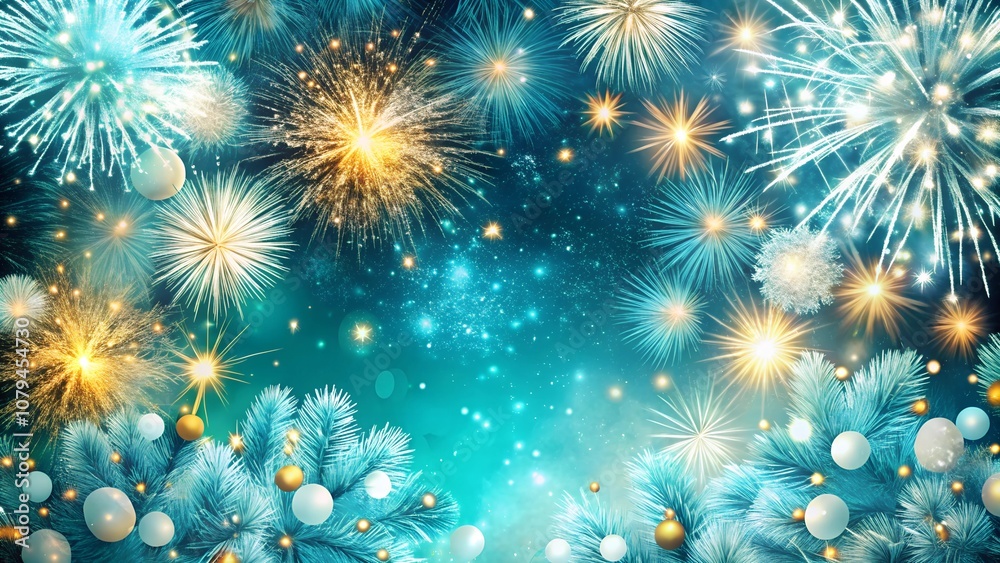 Fototapeta premium background with fireworks