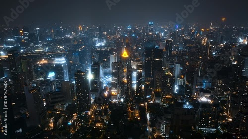 Wallpaper Mural Experience the vibrant nightlife of Bangkok with stunning skyline views and bustling city lights illuminating the urban landscape after sunset Torontodigital.ca