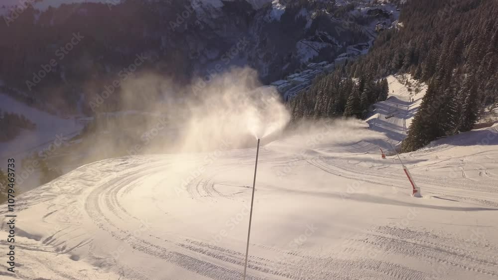 Drone canon à neige