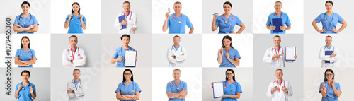 Collage of many doctors on ...