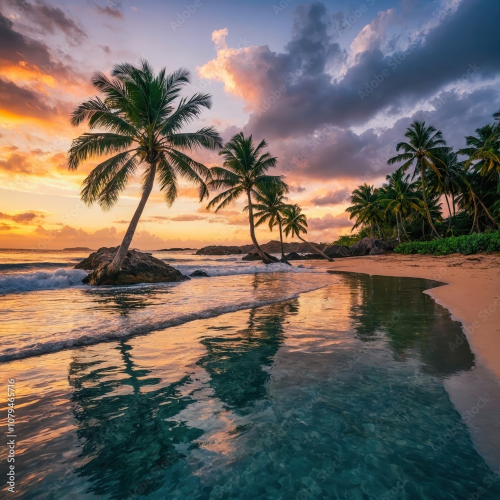 Fototapeta premium sunset on the beach