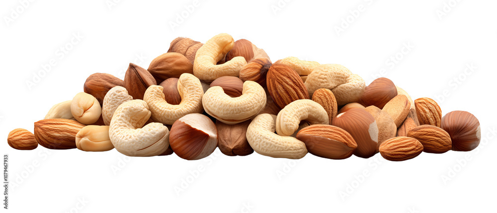 Assortment of Mixed Nuts, Cashews, Almonds, Hazelnuts, and Pecans Assortment of Mixed Nuts, Cashews, Almonds, Hazelnuts, and Pecans