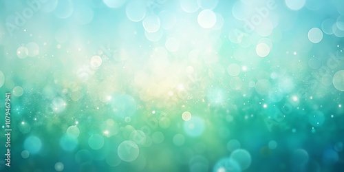 Abstract Blurred Bokeh Background with Sparkles, Green, Blue, Abstract, Bokeh